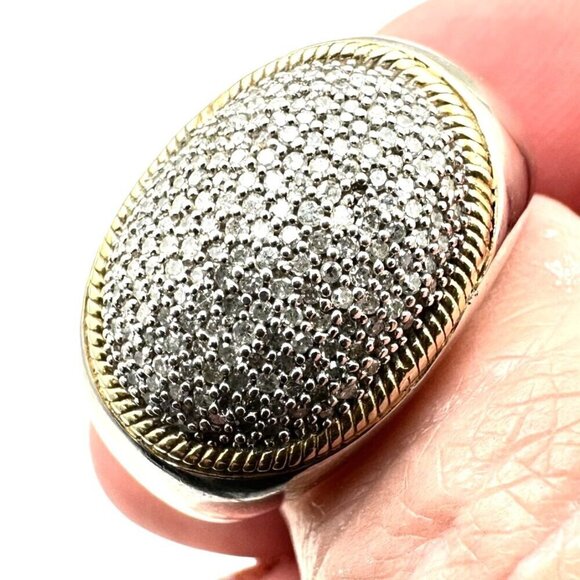 JWBR Womens Diamond Sterling Silver Ring Size 10 Modern Style Statement - Picture 5 of 8